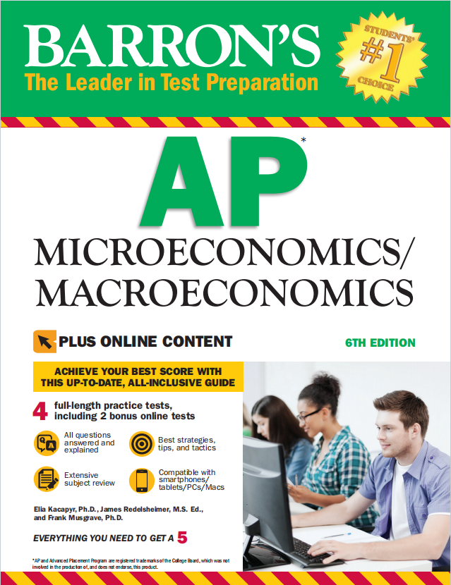 AP经济学教材下载《Barron's AP Microeconomics/Macroeconomics, 6th Edition》